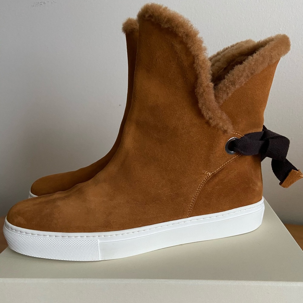 M. Gemi Cerchio Bootie in Cocoa, Suede Size 11 - Picture 7 of 8